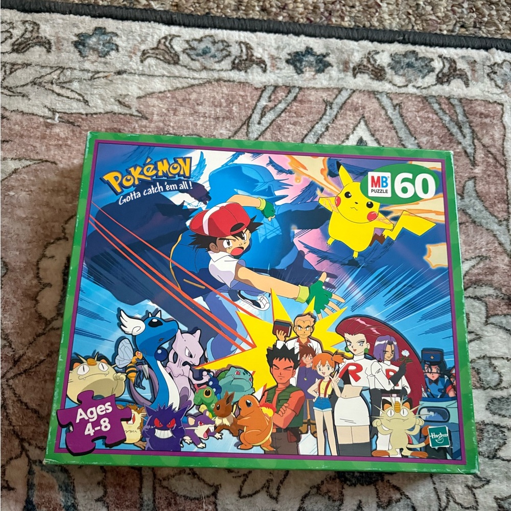Vintage Pokemon Puzzle Milton Bradley 60 Piece